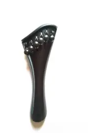 Violin Harp Tailpiece 6-String 11.5cm Built-in Tuners Ebony Wood Set of 5