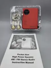 Eddie Bauer Dynamo AM/FM Radio with Headphones & Instructions Open Box