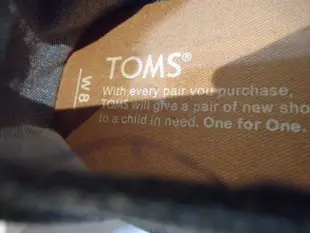 TOMS藍色帆布休閒鞋尺寸:W8,/CM25/EU38.5,鞋內長:24.7cm,清倉大特價.