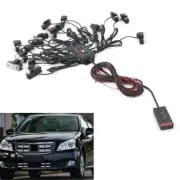 LED White Car Truck Strobe Emergency Warning Strobe Lights Fit Deck Dash Grill