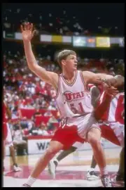 Center Michael Doleac Utah Utes tries to free himself of center Ke- Old Photo