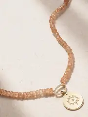 [Diane Kordas] Diane Kordas - Evil Eye 14-karat Gold, Zircon And Diamond Necklace - One size One size Gold