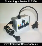 Trailer Light Tester 230v to 12v. Three amp output unit.