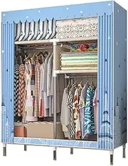 Wardrobe Portable Canvas Wardrobes Shelves, Fabric Clothes Closet Storage Organizer for Bedroom, Fabric Wardrobes,B-86X45X172cm