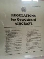 1920 United States of America War Office Regulations for Operation of Aircraft