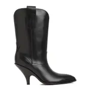 [Bally] Bally-Black Lavyn Leather Boots-Donna 38 IT