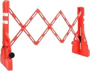Folding Traffic Barrier Red 210x50x105 cm, Portable with Reflective Stripes, PE Material, for Thresholds and Doorways, Adjustable Length, Ideal for Ramps and Transitions