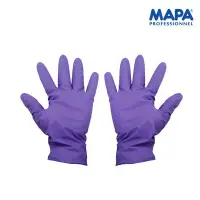 在飛比找Yahoo!奇摩拍賣優惠-【醫碩科技】MAPA 三層拋棄式化學防護手套 1盒100入 