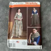 Simplicity Sewing Pattern 8161 Sz 14-22 Outlander Stomacher Dress Costume
