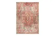 Rug Culture XL Crimson Multi Vintage Look Aztec Rug - 330x240cm
