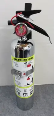 ✅ CHROME Car Fire Extinguisher 2.5lb. w/ Vehicle Bracket ABCNEW 2025