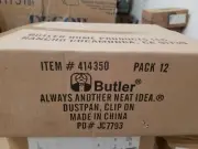 12 Pack - Butler Clip-On Dust Pan (9½" Wide with 5" Handle) Plastic - Brand New