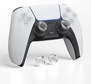 IINE Thumb Grip Caps Compatible with PS5/XBOX/Switch Pro Controller, 2pcs Transparent Thumbstick Grip Cover, Non-Slip Silicone Joystick Cap Analog Stick Covers