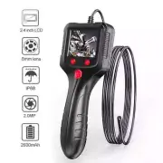 2.4In Screen Endoscope Camera Inspection Borescope IP68 Waterproof LEDs 2600mAh