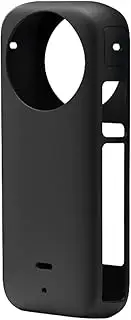JOYSOG Protective Case for Insta360 X3 Panoramic Action Camera, Silicone All-Round Cover - Black