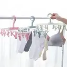 Folding Rotatable Drying Rack Socks Dryer Underwear Hangers Clothes Clips