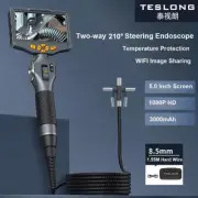 TESLONG TD500 5 Inch IPS Screen Two Way 210° Steering Endoscope 1.55m Snake Tube
