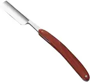 PLAFOPE Handmade Straight Razor for Men Natural Wood Scale Stainless Steel Blade Portable Shaving Knife for Barbershops and Home Use for Beard and Hair Styling