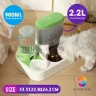 Automatic Pet Cat Dog Feeder Feeding Water Dispenser 2.2L Food Bowl Auto Gravity
