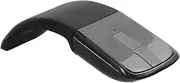 2.4G Wireless Mouse with USB Arc Mouse with Touch Function Folding Optical Mice with USB Receiver Bending Mouse for PC Laptop(Black)