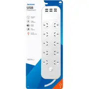 Jackson Surge Protected Board w/ 10 x Power Socket, 6 x USB-A Outlets