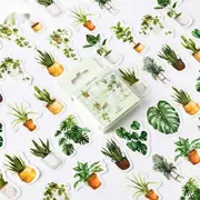 45pcs/lot Mint Plant Adhesive Stationery Sticker Diy Album Scrapbooking Diary Planner Journal Sticker Decorative Label For Kids