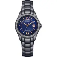 在飛比找森森購物網優惠-CITIZEN 星辰 光動能璀璨晶鑽時尚腕錶/藍X黑/29.
