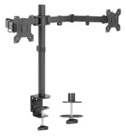 Dual Monitor Desk Mount Double Arm Stand Fit Two 13 to 27 Inch Screen