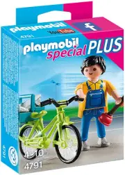 Playmobil Special Plus 4791 HANDYMAN WITH BIKE New