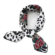 4PCS Leopard Cow Print Scarf Square Tie Satin Small silk Neck Square Scarf Head Scarf For Women Neckerchief 50*50cm