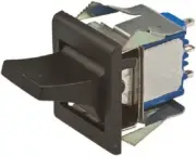 Apem 7000-SERIES PADDLE SWITCH 4A 30V DC Momentary DPDT, Panel Mount BLACK