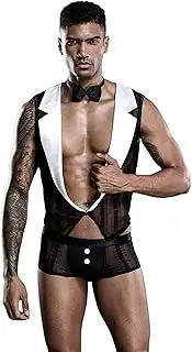 [Sipumia] Mens Butler Waiter Cosplay Costume Tuxedo Sexy Lingerie Set Role Play Servant Dress Uniform Gay Bar Nightclub Outfit