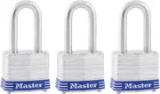 Master Lock Outdoor Padlocks, Keyed Alike with Long Shackles, 3 Pack