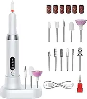 Electric Nail File, Adjustable Speed Nail Drill Kit, Cordless Nail Drill Machine, Nail Grinder with 12 Drill Bits for Home Nail Salon, Professional Nail Care Set for Manicures and Pedicures