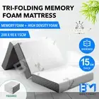 Camping Folding Mattress Single Sofa Bed Trifold Foam Sleep Pad Mat Cover 15CM