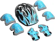 Kids Protective Gear Set | Shockproof Toddler Bikes Helmets Toddler Knee Pads - Practical Skateboard Knee Pads Kids Skateboard Helmets for Cycling Scootering