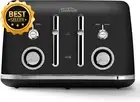 Alinea 4-Slice Toaster High Lift Wide Slots Independent Controls Black