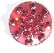 Coloured Crystal Bling i Phone 4 5 5c 5s home Button Stickers, i phone home button stickers decals, i pad, i pod i phone accessories (Bright Pink)