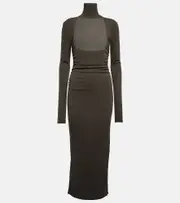 [Nanushka] Nanushka Turtleneck midi dress AU 16 brown