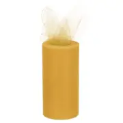 6 inch 50 Yards Tulle Ribbon Rolls Pastel Netting Fabric, Gold