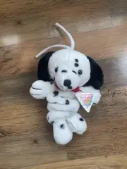 NWT Works Vintage 1988 Baby Musical Crib Pull String Dakin Dalmatian Dog Plush