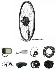TDR 36V 350W Electric Bike Conversion Kit for 26 Inch Bicycle Mountain Bike Tricycle Front Hub Motor Wheel Kit E-Bike Upgrade PAS Throttle Waterproof System