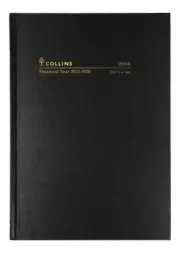 2025-2026 Financial Year Diary Collins A5 Day to Page Black 18M4.P99