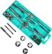 Didiseaon 20pcs Adjustable Tap and Die Set Metric Threading Tool Kit with Handle Ratchet Bearing Steel for Automotive Plumbing and Household Repairs