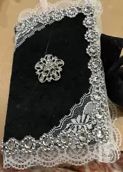 Handmade Junk Journal Black With Bling