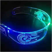 FENCY USB Rechargeable LED Light Up Glasses,7 Colors Changing Flashing Luminous Glasses for Cosplay Halloween Bar Club Party