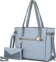 [MKF Collection] MKF Crossbody Bag for Women Set Handbag Wallet Purse - Top-Handle Tote - Removable Shoulder Strap Vegan Leather