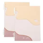2Pcs 10"x7" Inch Spiral Notebook Refillable Meeting Graduation, Light Yellow