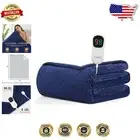 Soft Flannel Sherpa Electric Blanket 62"x84" - ETL Certified & Energy Efficient