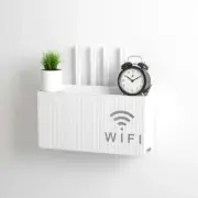 Wall-Mounted Router Storage Rack & TV Set-Top Box Organizer Tidy Cable Solution